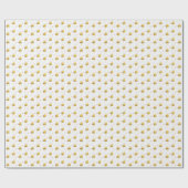 Cadeau Bumble Bees mignonne et fleurs Papier à envelopper (Plat)