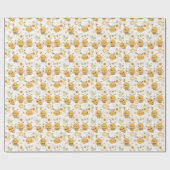 Cadeau Bumble Bees mignonne et Sunflower Wrapper Papier (Plat)