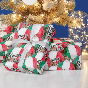 Cadeau Buon Natale Drapeau Italien Ornements Papier d'env
