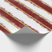 Cadeau Burgundy Brush Strokes avec papier d'enveloppement (Coin)