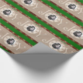 Cadeau Burlap et Red Plaid Joy Papier d'enveloppement de  (Coin)
