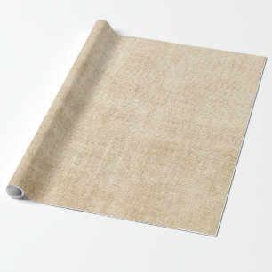 Cadeau Burlap Rustic Kaki Tan Wrapper Papier