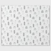 Cadeau Cadeaux noirs et blancs - Papier à envelopper (Plat)