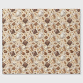 Cadeau Café et lait Papier à enveloppement à thème (Plat)