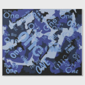 Cadeau Camo Bleu, Le Grand Papier À Envelopper (Plat)