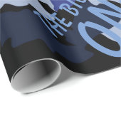 Cadeau Camo Bleu, Le Grand Papier À Envelopper (Coin rond)