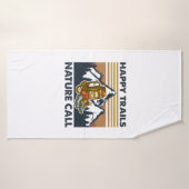Cadeau Camper | Happy Trails Nature Call Anniversa (Serviette de bain)