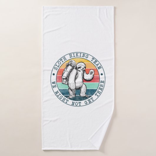 Cadeau Camper | Sloth Randonnée Team Anniversaire (Serviette de bain)