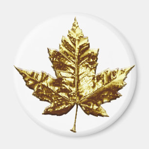 Cadeau Canada Souvenir Frigo Magnet Gold Maple Lea