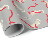 Cadeau Caoutchouc rouge léopard neige, papier d'enveloppe (Coin rond)