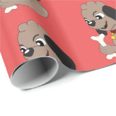 Cadeau Caricature pour chien chiot mignonne papier d'emba (Coin rond)