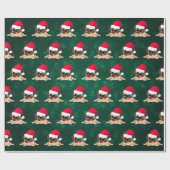 Cadeau Carlin de Noël Papier brillant, 30" x 6" (Plat)