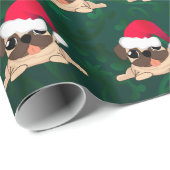 Cadeau Carlin de Noël Papier brillant, 30" x 6" (Coin rond)