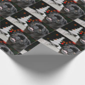 Cadeau Carlin de Noël Papier d'emballage de chien (Coin)