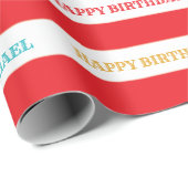 Cadeau Carnaval de cirque papier d'enveloppement fête d'a (Coin rond)