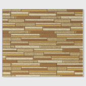 Cadeau carreaux rustiques papier d'emballage (Plat)