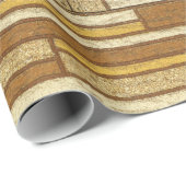 Cadeau carreaux rustiques papier d'emballage (Coin rond)