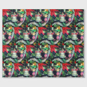 Cadeau Carrousel Noël Ornament Vacances Papier d'envelopp (Plat)