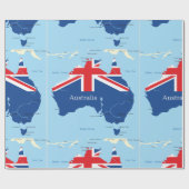 Cadeau Carte de papier d'emballage de l'Australie (Plat)