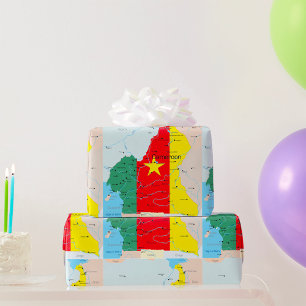 Cadeau Carte Du Papier D'Enveloppement Du Cameroun