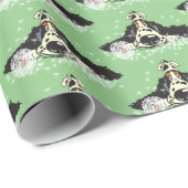 Cadeau Cartoon Anglais Cocker spaniel Wrapper Papier (Coin rond)