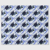 Cadeau Casquette bleu d'obtention du diplôme et papier (Plat)