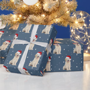 Cadeau Casquette père Noël sur papier d'emballage pour ma