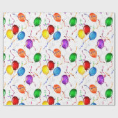 Cadeau Célébration du papier d'enveloppement des ballons (Plat)