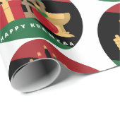 Cadeau cercle Happy Kwanzaa papier d'emballage (Coin rond)