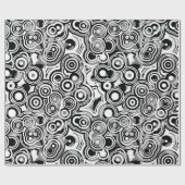 Cadeau Cercles abstraits enveloppant du papier (Plat)