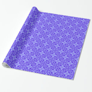 Cadeau Cercles géométriques violets enveloppant du papier