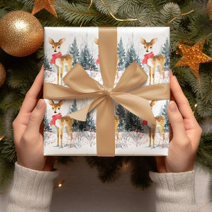 Cadeau Cerf fantaisiste de Noël Papier d'emballage