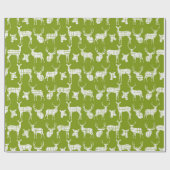 Cadeau Cerfs communs rustiques blancs sur le papier (Plat)