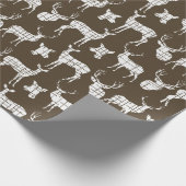 Cadeau Cerfs communs rustiques blancs sur le papier (Coin)