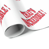 Cadeau C'est incroyable souvenirs TV envelopper du papier (Coin rond)