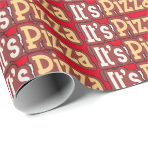 Cadeau C'est Pizza fête mot art emballage papier