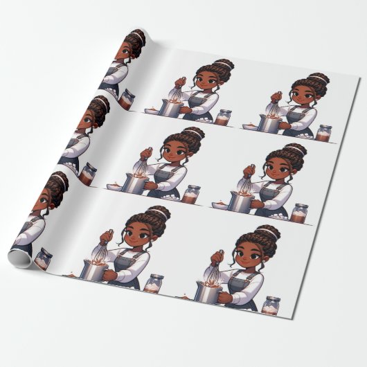 Cadeau Chaleur hivernale douce - Papier d'enveloppement d (Déroulé)