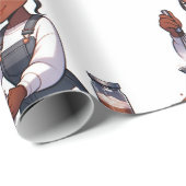 Cadeau Chaleur hivernale douce - Papier d'enveloppement d (Coin rond)