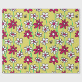 Cadeau Champ de papier d'enveloppement de marguerites (Plat)