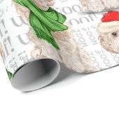 Cadeau Champagne Cockapoo Noël Vacances Papier d'envelopp (Coin rond)