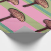 Cadeau Champignons et rayures Papier à envelopper (Coin)