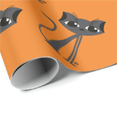 Cadeau Chat éffrayant - Papier d'emballage (Coin rond)