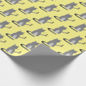 Cadeau Chat Gris Avec Papier À Vin Rouge (Coin)