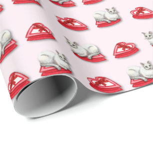 Cadeau Chat malicieux papier d'emballage