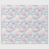 Cadeau Château Dans Les Nuages Enveloppant Le Papier (Plat)