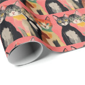 CADEAU CHATS DE CUTE CAT PAPIER DE NOËL (Coin rond)