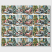 Cadeau Chats de Noël brillants Artisanat ou papier d'emba (Plat)