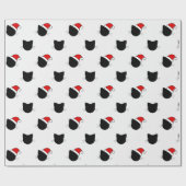 Cadeau Chats de Noël drôles Papier à envelopper (Plat)