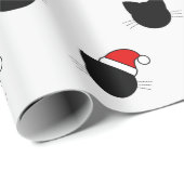 Cadeau Chats de Noël drôles Papier à envelopper (Coin rond)