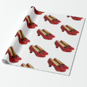 Cadeau Chaussons Rouges Ruby Papier à envelopper pour ven (Déroulé)